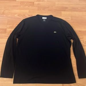 Lacoste Men's Long Sleeve Jersey Pima Regular Fit Crewneck T-Shirt